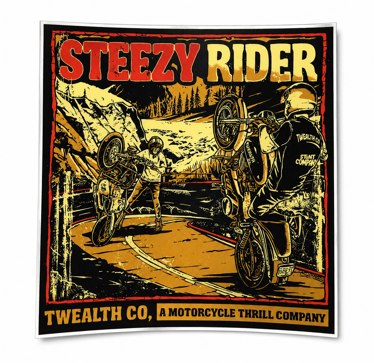 STEEZY RIDER By Twealth Co. Sticker